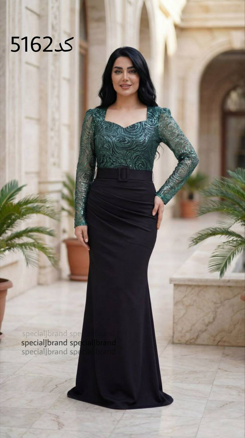 لباس مجلسی زنانه و دخترانه ، ماکسی مجلسی مدل مهشید ، لباس مجلسی سایز ۴۰ الی ۵۴