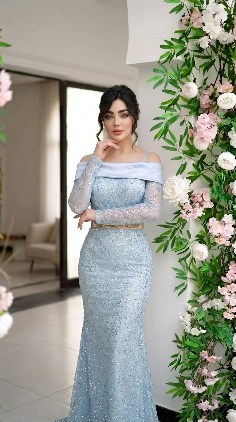 لباس مجلسی زنانه و دخترانه ، ماکسی مجلسی مدل پارمیدا ، لباس مجلسی پوشیده و با حجاب سایز ۳۶ الی ۴۸