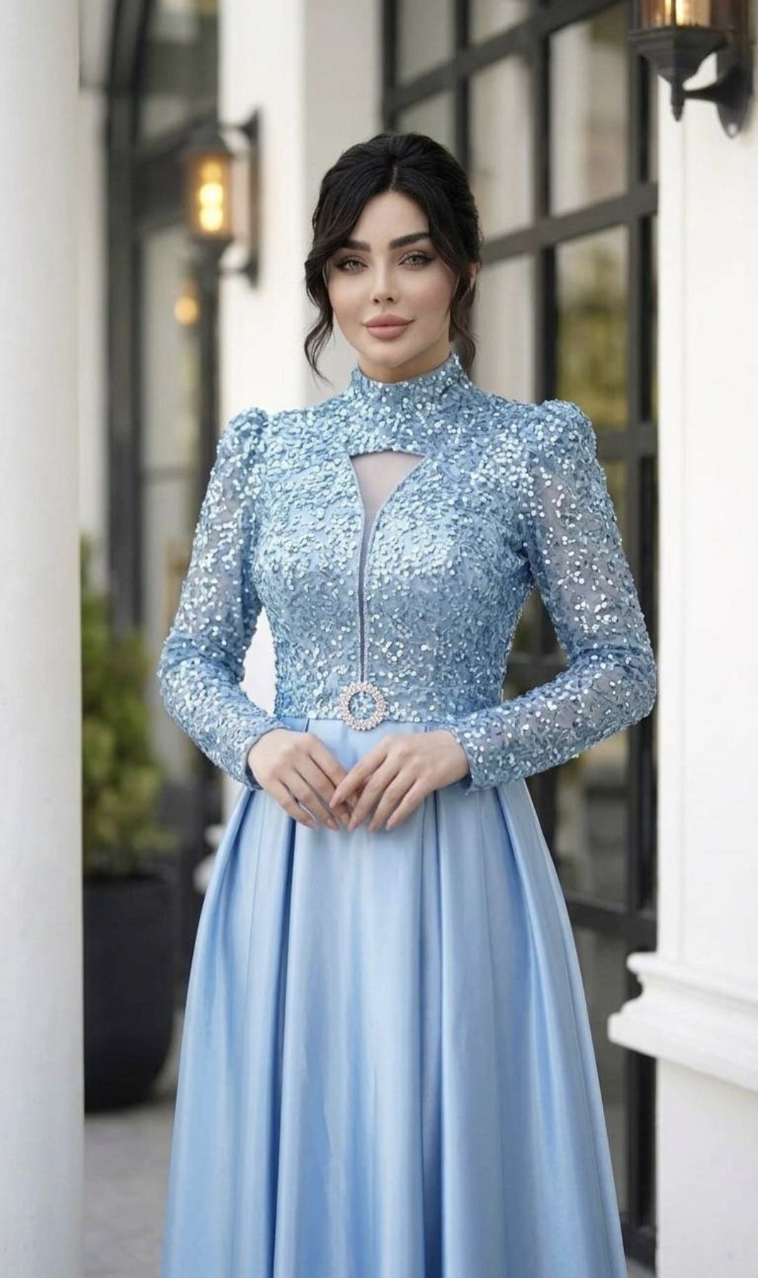 لباس مجلسی زنانه و دخترانه ، ماکسی مجلسی مدل سیندرلا ، لباس مجلسی پوشیده و با حجاب سایز ۳۶ الی ۴۸