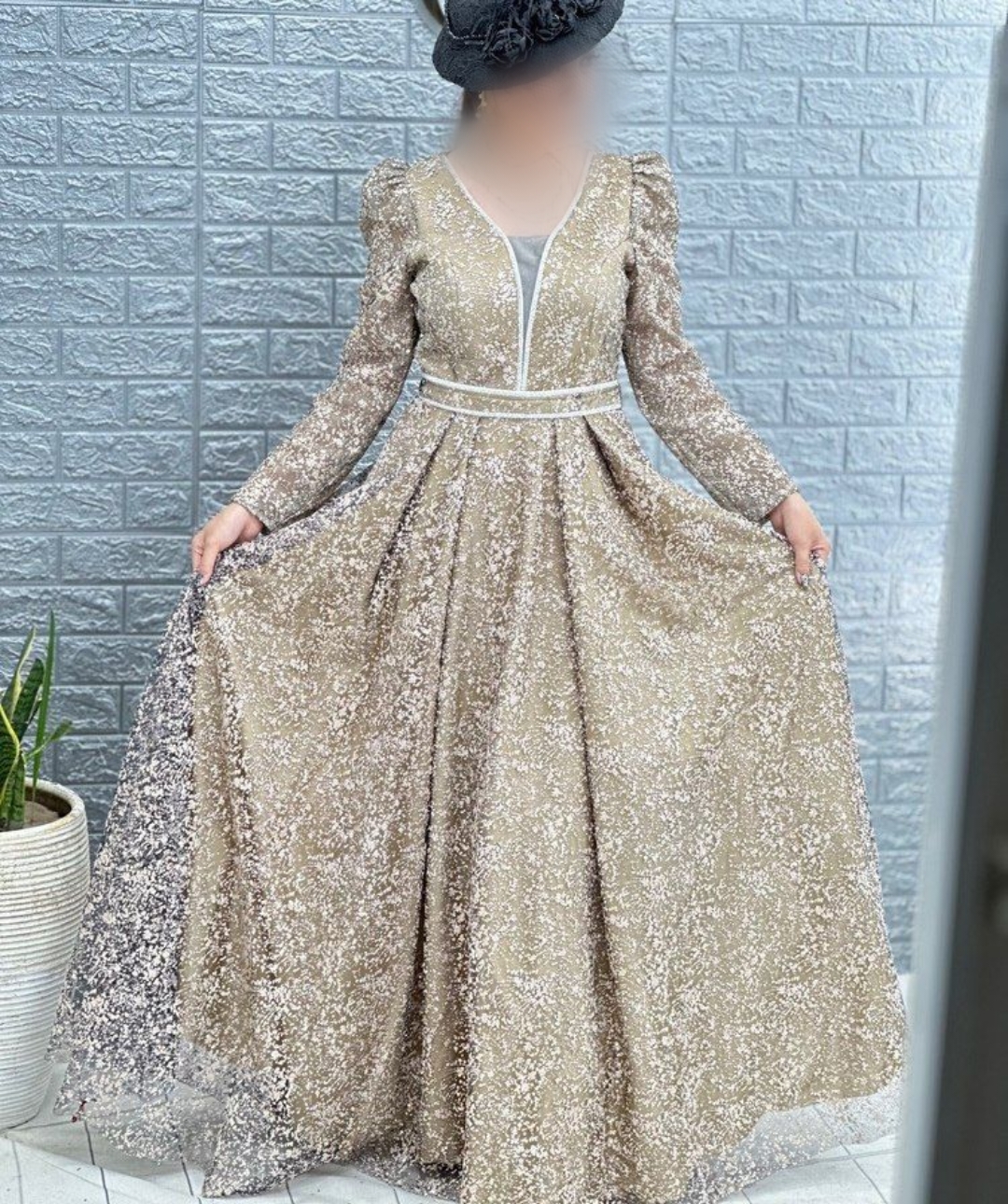 لباس مجلسی زنانه و دخترانه ، ماکسی مجلسی مدل دلبر ، لباس بلند پوشیده مجلسی سایز ۳۶ الی ۴۸