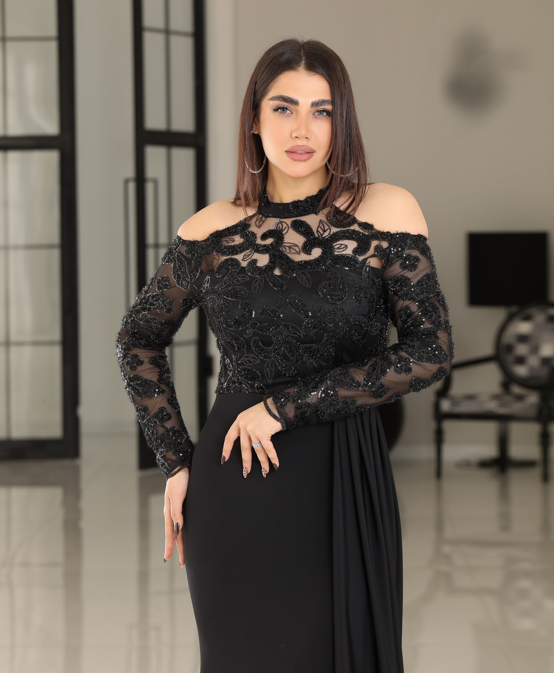 لباس مجلسی زنانه و دخترانه ، ماکسی مجلسی مدل ترلان ، لباس بلند مجلسی سایز ۴۲ الی ۴۸