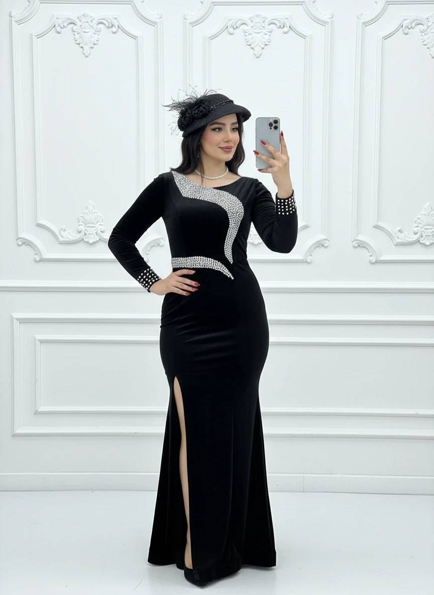 لباس مجلسی زنانه و دخترانه ، ماکسی مجلسی مدل سارینا ، لباس مجلسی پوشیده سایز ۴۲ الی ۵۲