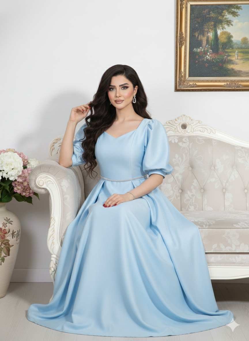لباس مجلسی پوشیده مدل ملیکا ، ماکسی مجلسی پوشیده سایز ۳۶ الی ۴۴