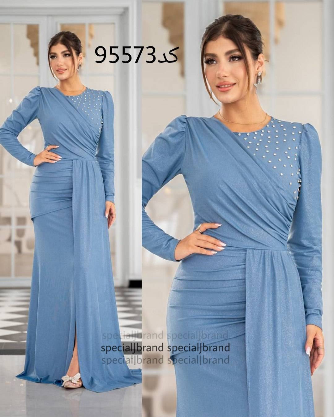 لباس مجلسی زنانه و دخترانه ، ماکسی مجلسی مدل تیساق ، لباس مجلسی پوشیده سایز ۴۴ الی ۵۲