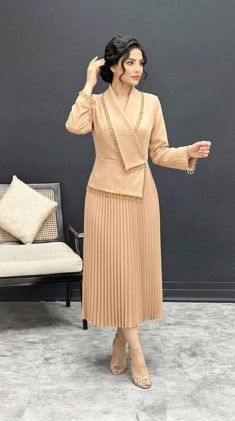 تونیک مجلسی زنانه و دخترانه ، تونیک بلند مجلسی مدل کارن ، تونیک مجلسی سایز ۴۰ الی ۴۸