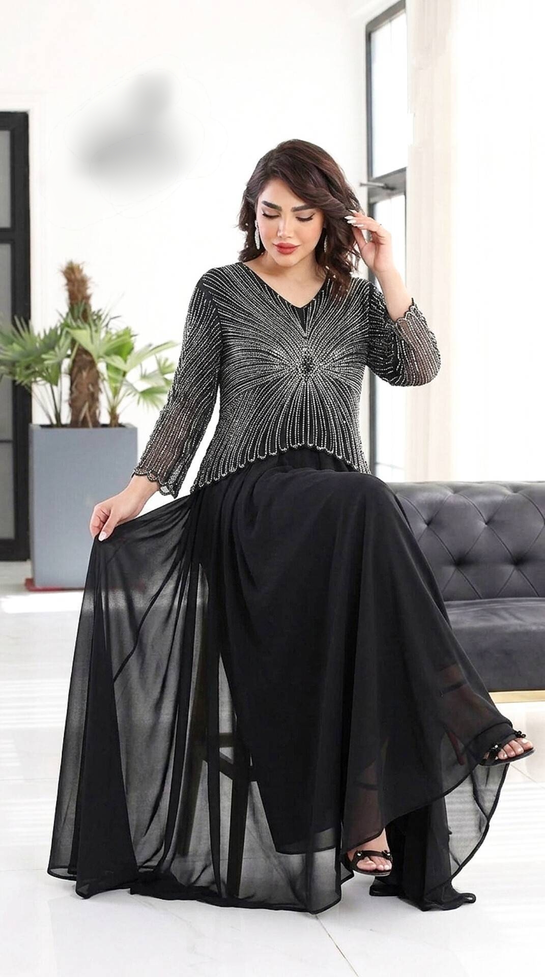 لباس مجلسی زنانه و دخترانه ، ماکسی مجلسی زنانه و دخترانه مدل ملیکا ، لباس مجلسی پوشیده و با حجاب سایز ۴۶ الی ۵۶
