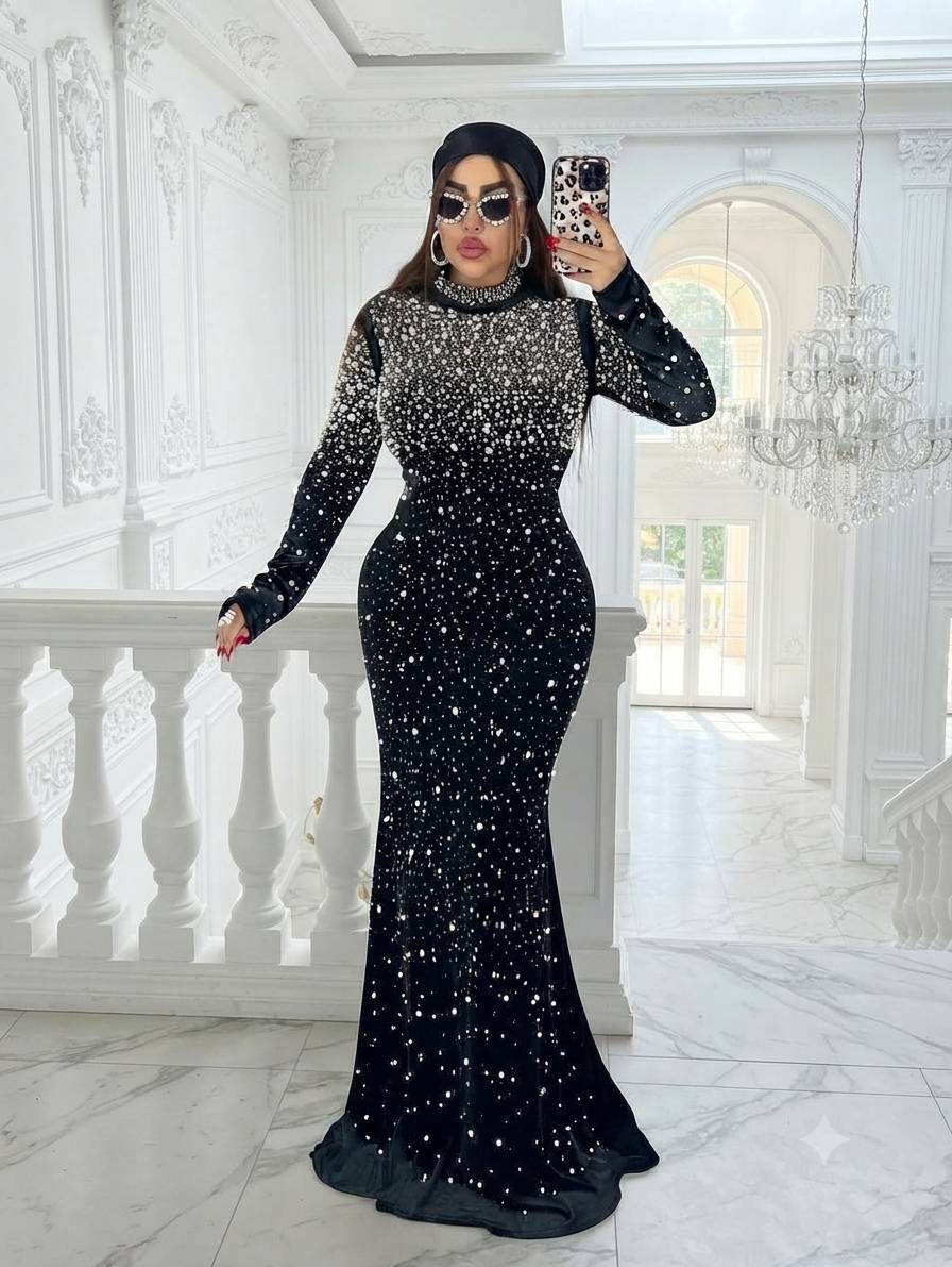 لباس مجلسی زنانه و دخترانه ، ماکسی مجلسی زنانه و دخترانه مدل بهاران ، لباس مجلسی پوشیده و با حجاب سایز ۳۶ الی ۴۸