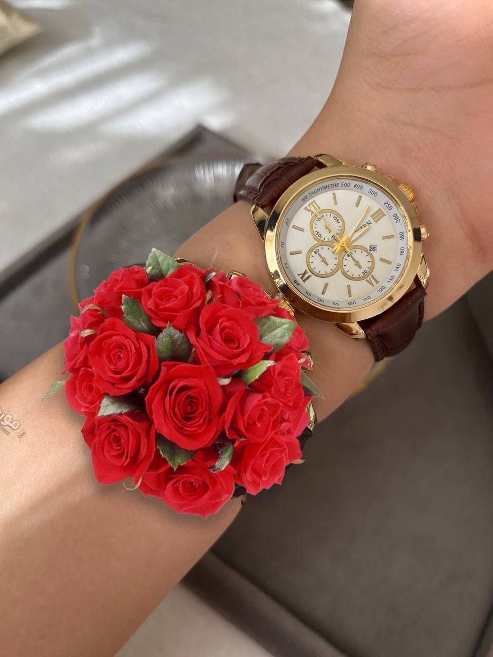 ساعت مچی بند چرمی زنانه و مردانه ، ساعت مردانه و زنانه کد۸۱۶۷۹